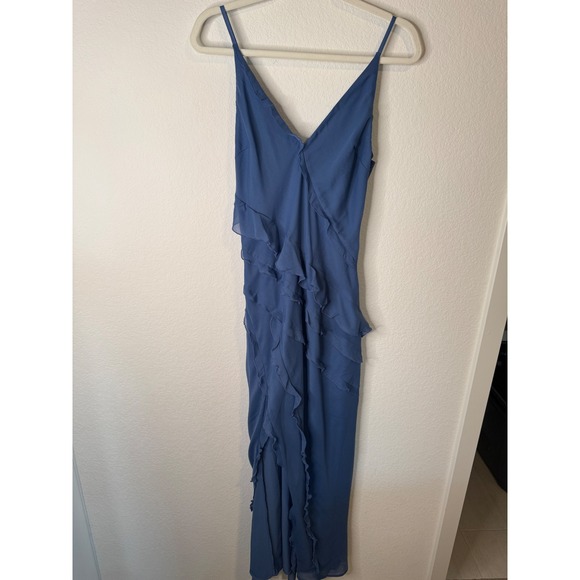 Abercrombie Powder Blue Ruffle Maxi Dress - Picture 7 of 11